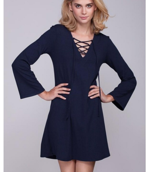 Southcott Dresses & Skirts - NWT Southcott Navy Lacey Shirtdress